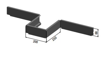 U-shaped metal back panel for single drain sink