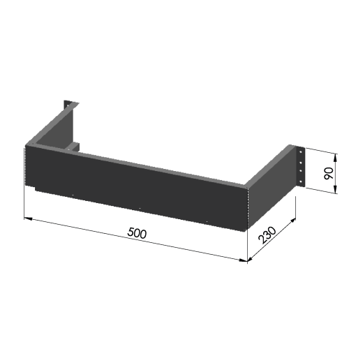 Metal back panel - mounting for wood